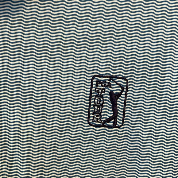 Men's Fairway & Greene Blue Wave Print Golf Polo Size Large - Picture 4 of 6